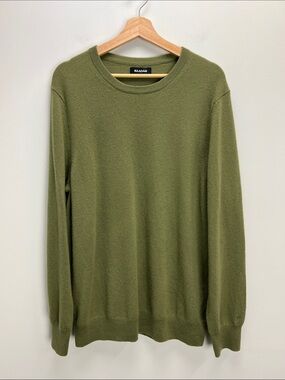 Naadam Cashmere Sweater Crewneck Green Mens XL Soft Quiet Luxury Heritage